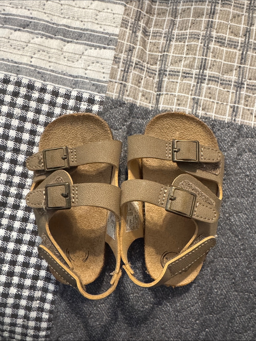 wonder nation Brown Double-Buckle Kids Sandals
